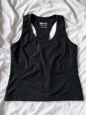 SKIMS Performance Racerback Tank Top Black